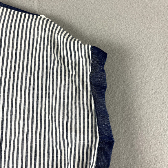 Savanna Jane Embroidered Tunic Top Women 1X Blue Floral Striped Boho Cottage NEW - Picture 15 of 16